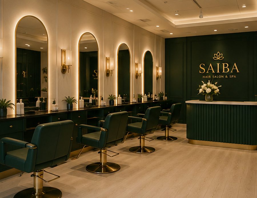 Saiba Hair Salon & Spa styling stations