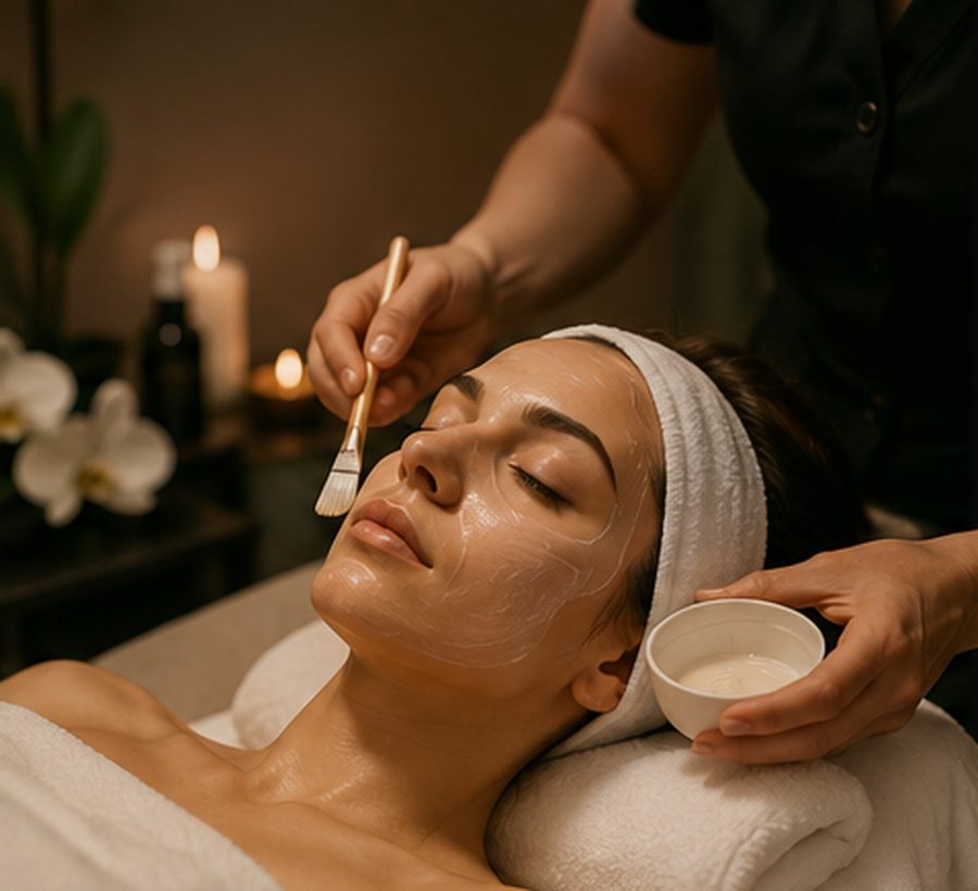 Facial treatment at Saiba