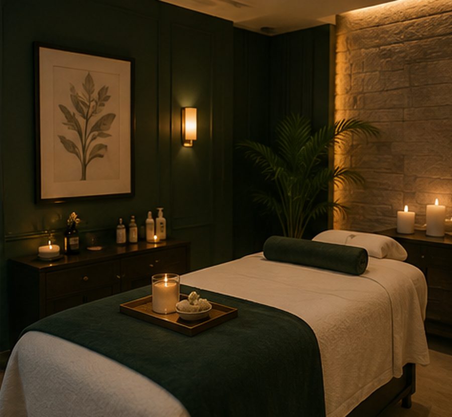 Massage room at Saiba